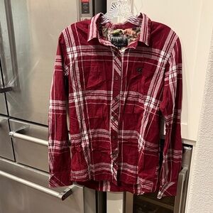 Plaid Button Down Shirt - Red